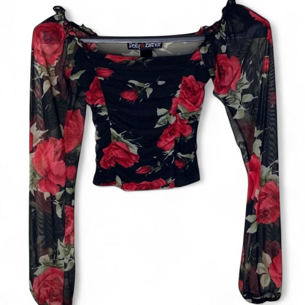 Polly-esther Women's multi Crop-top